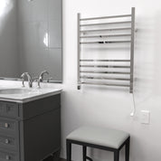 Amba Radiant Square Hybrid Plug-In/Hardwired Heated Towel Rack