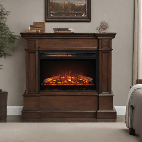 36-inch Electric Fireplace Mantel Package in Walnut (3) - Universe of Comfort - Universe of Comfort