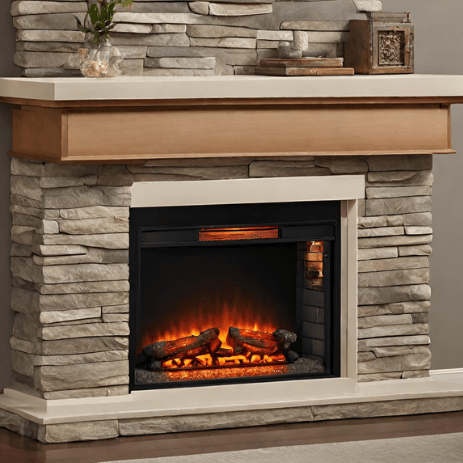 Electric Fireplace Mantel Package - Stone Mantel (2) - Universe of Comfort - Universe of Comfort