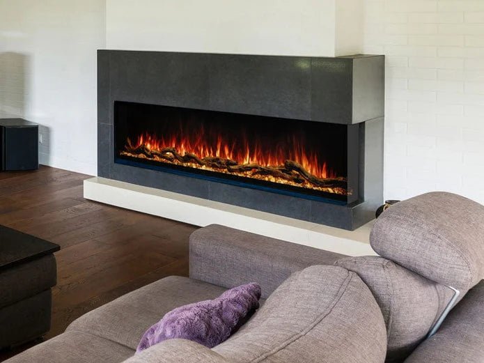 ModernFlames - Landscape PRO Multi-Sided Built-In Electric Fireplace 44" - 96"- Most Versatile Design -(11.5" DEEP) Powerful 10K BTU Heater - Universe of Comfort - Universe of Comfort