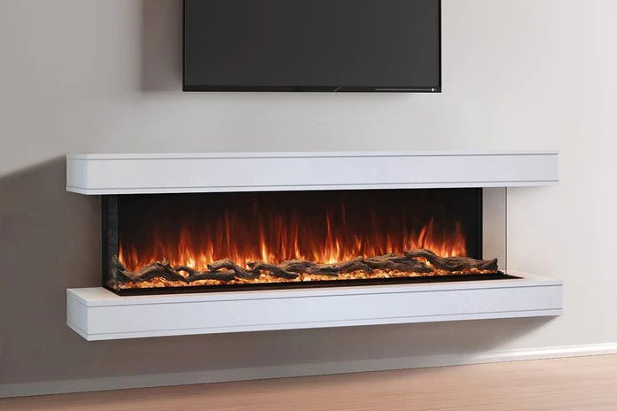 ModernFlames - Landscape PRO Multi-Sided Built-In Electric Fireplace 44" - 96"- Most Versatile Design -(11.5" DEEP) Powerful 10K BTU Heater - Universe of Comfort - Universe of Comfort